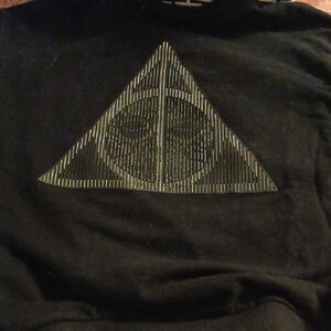 Black Sweatshirt with Geometric Design
